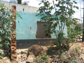 Demolished building of school