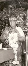 Garlanded when she became the Deputy Mayor of Bangalore