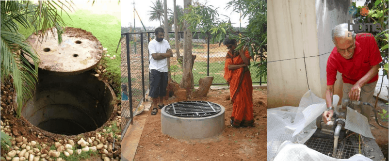 recharge wells in several apartments and individual houses