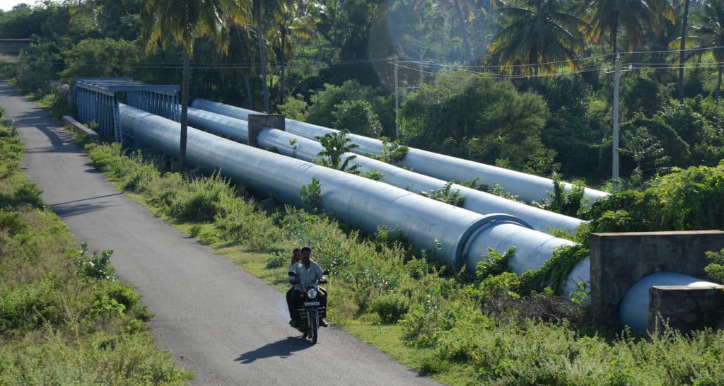 Pipelines outside the city