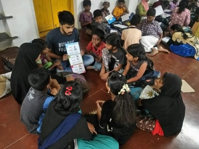 Children learning at Vismaya Kalike, a community-based learning centre in Bengaluru