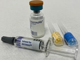 vaccine and syringe for shingles
