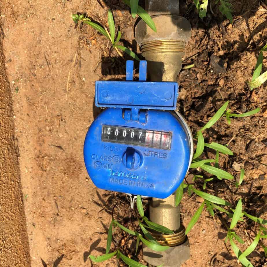 water meter in the ground