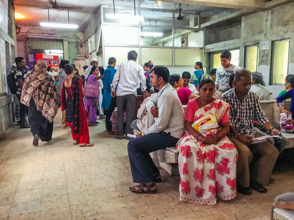 Waiting line in a government hospital