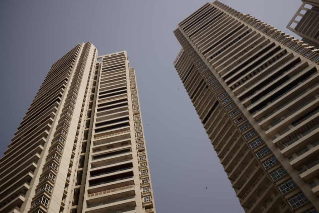 view of two high rise buildings in mumbai