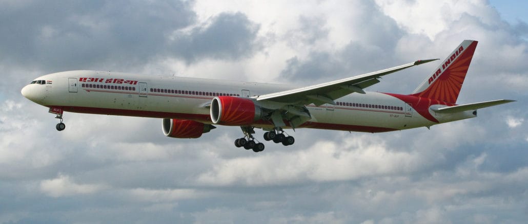 an Air India flight taking off from an Indian airport