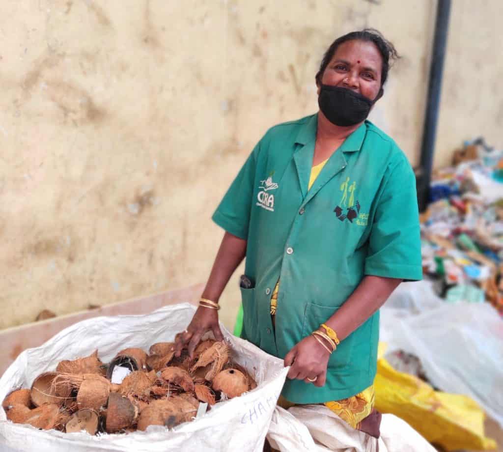 Waste worker Kumudha in Bengaluru