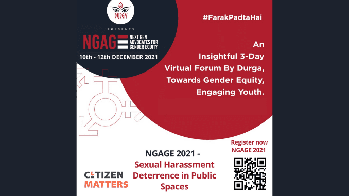 CM and Durga India partner for online forum on Sexual Harassment Deterrence in Public Spaces poster Dec 2021