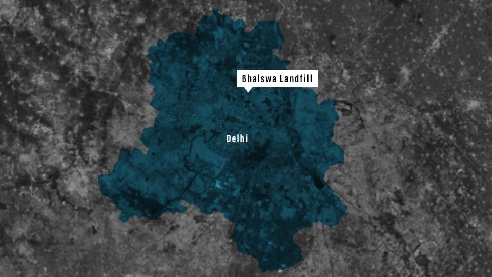 bhalswa landfill map