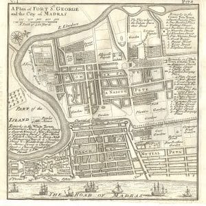 Plan of Fort St George and the City of Madras 1726. Pic: Herman Moll/Wikimedia