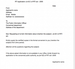 how to write a rti application