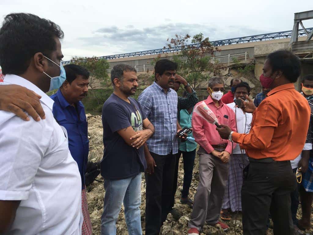 Fly ash pollution in ennore, inspection by save ennore creek campaign
