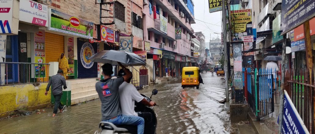 A photograph from Rameswaram street in T Nagar, which witnessed heavy waterlogging during the November rains in Chennai.