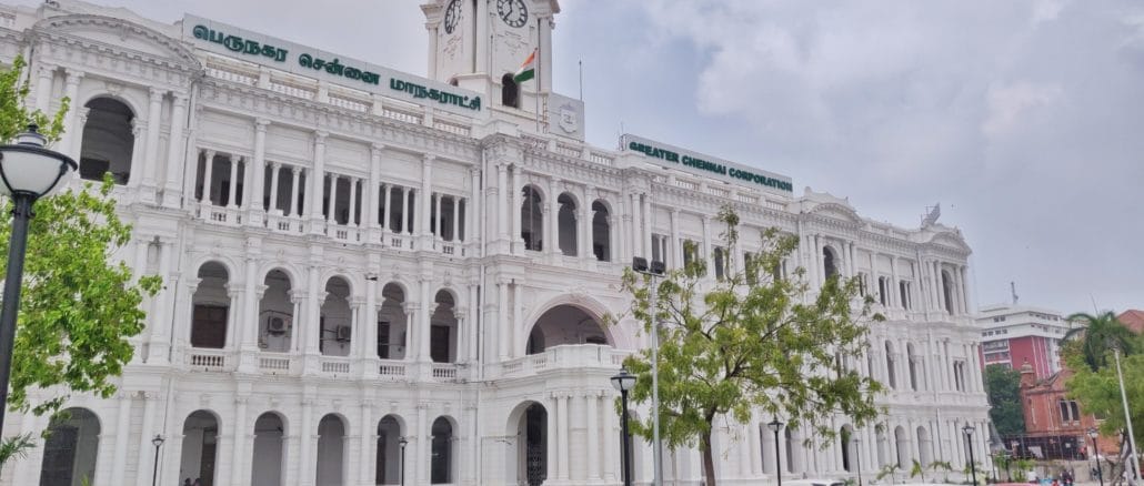 Rippon building, headquarters of the Greater Chennai Corporation
