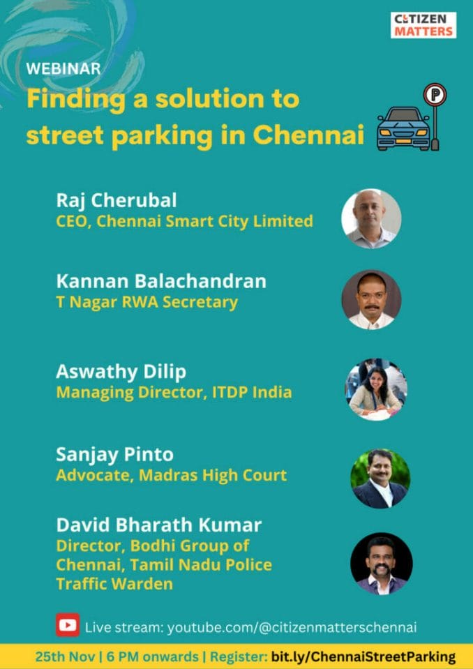 Poster for an event on street parking management